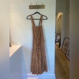 Tan free people maxi dress size medium